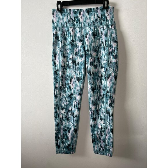 Sweaty Betty Super Sculpt 7/8 Size L Watercolor Print Womens Leggings - Picture 1 of 10
